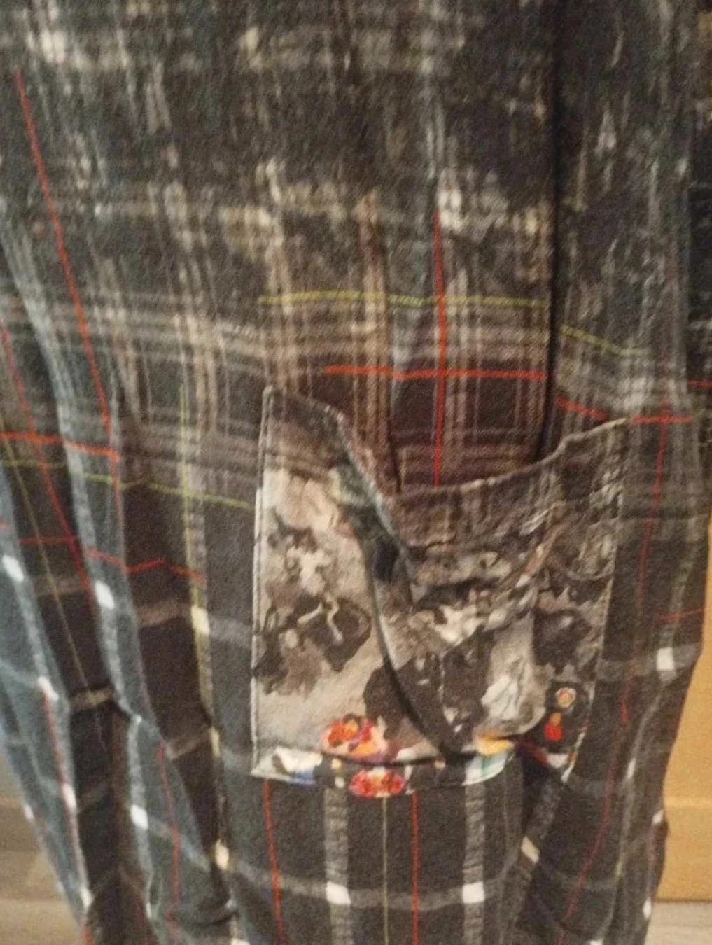 Vestido a cuadros con personajes de manga larga Aventure des toiles T44 – photo 3